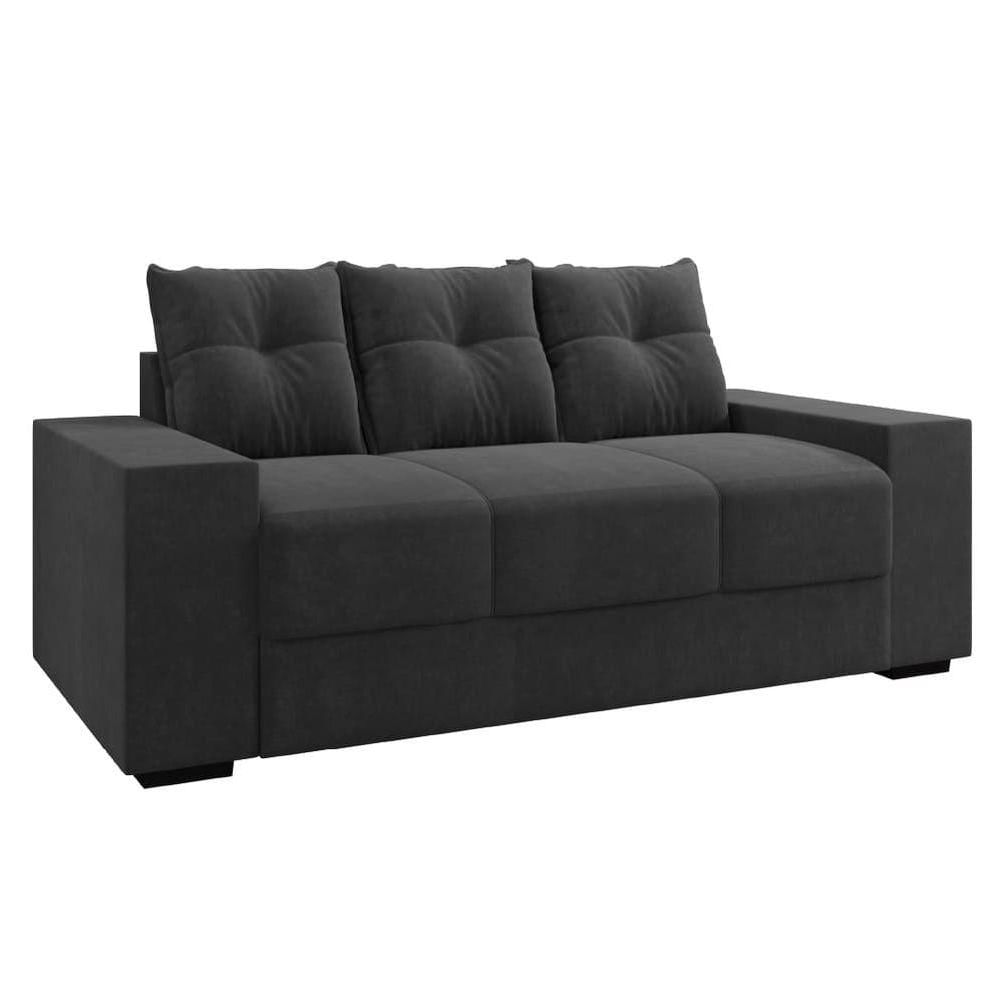 Miniatura Sofá Namoradeira 3 Lugares 1,70m Ibiza Suede Selmer Cinza