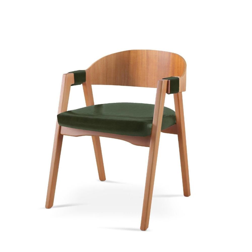 Cadeira para Sala de Jantar 80cm X 60cm Luna Verde/Nature