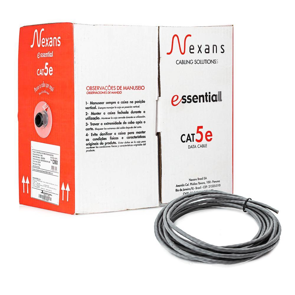 Miniatura Cabo De Rede Nexans Cat5E Cinza - 90 Metros