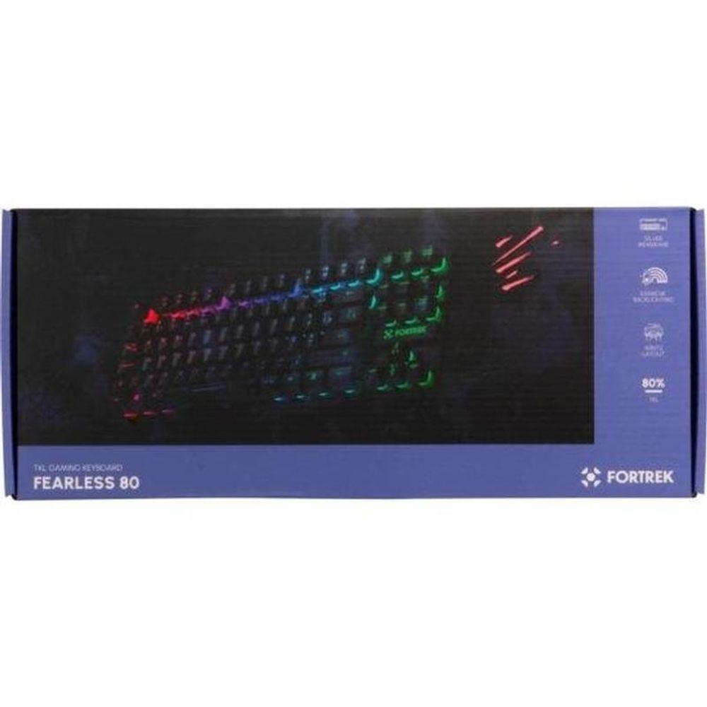 Teclado Gamer Fortrek Fearless 80 Tkl Preto