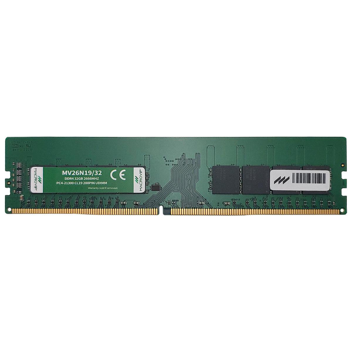 Miniatura Memória 32Gb Macrovip, Ddr4, 2666Mhz, Cl19 - Mv26N19/32