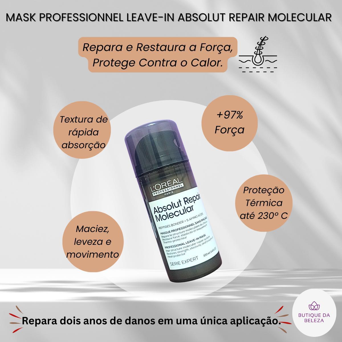 Miniatura Shampoo Máscara Pq Leave In 100 Sérum Loreal 250 Molecular
