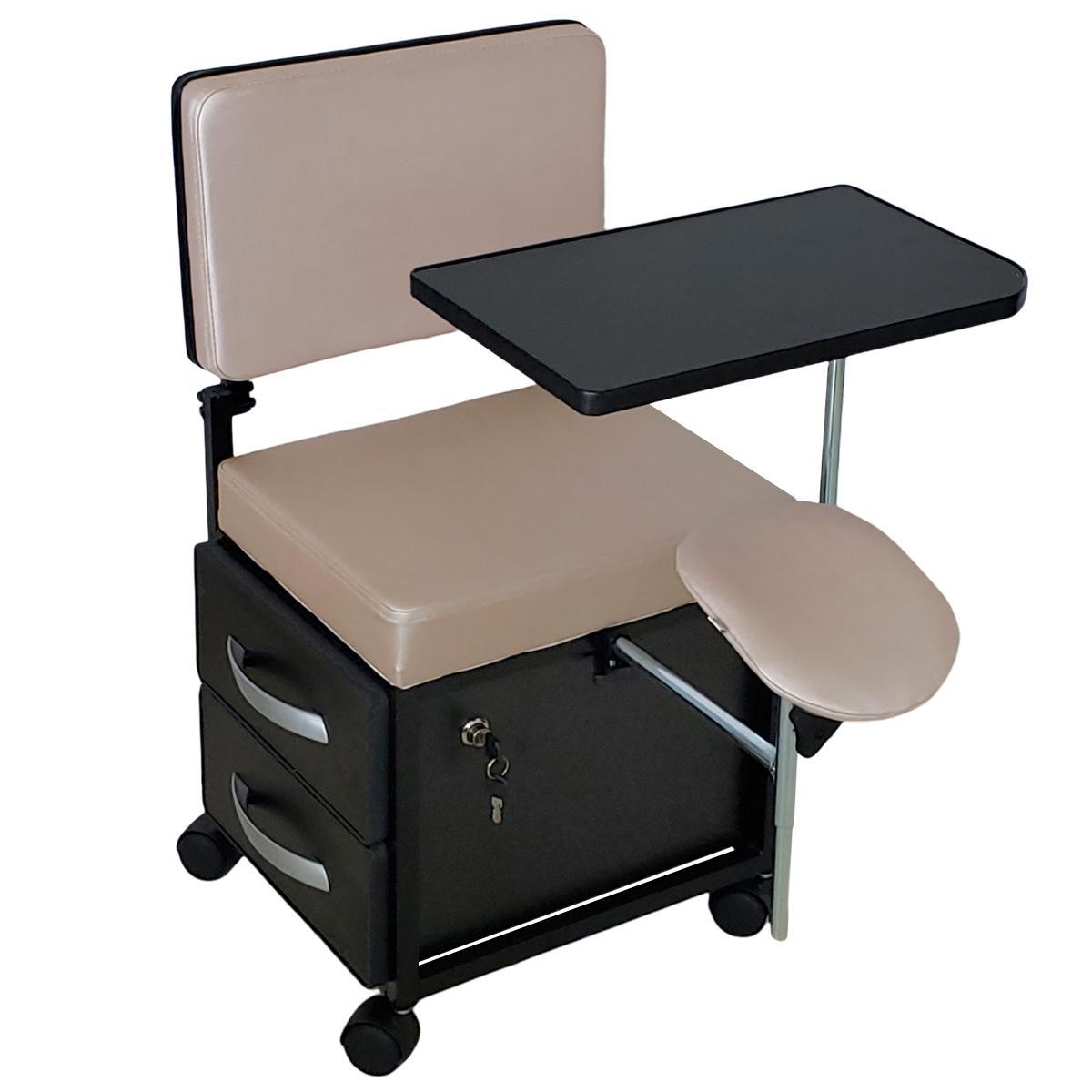 Miniatura Cirandinha Manicure Pedicure Evolux Rosê Com Gaveta Preta