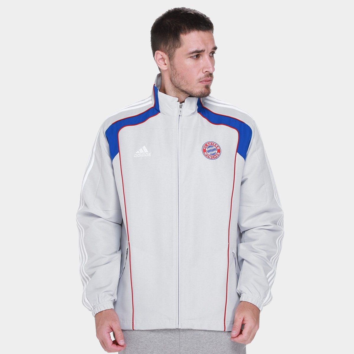 Miniatura Jaqueta Bayern de Munique 25/26 Urban Purist Adidas Masculina Cinza - M
