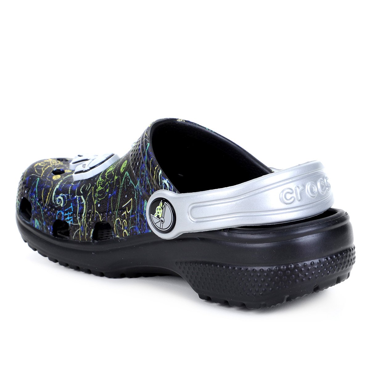 Miniatura Crocs Infantil Star Wars Baby Yoda Masculino Preto - 22