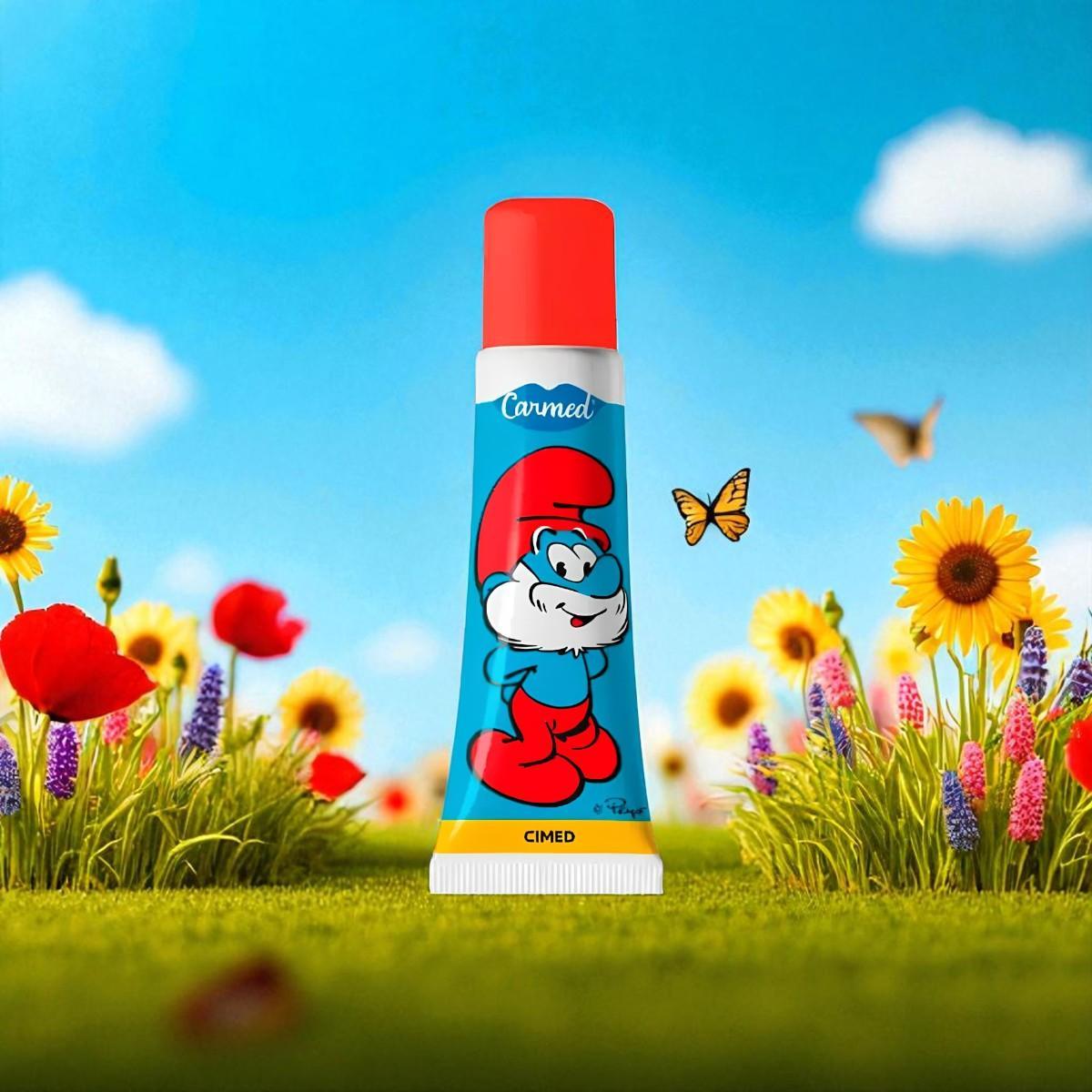 Miniatura Kit 2 Hidratante Labial Carmed Smurfs Blueberry 10G