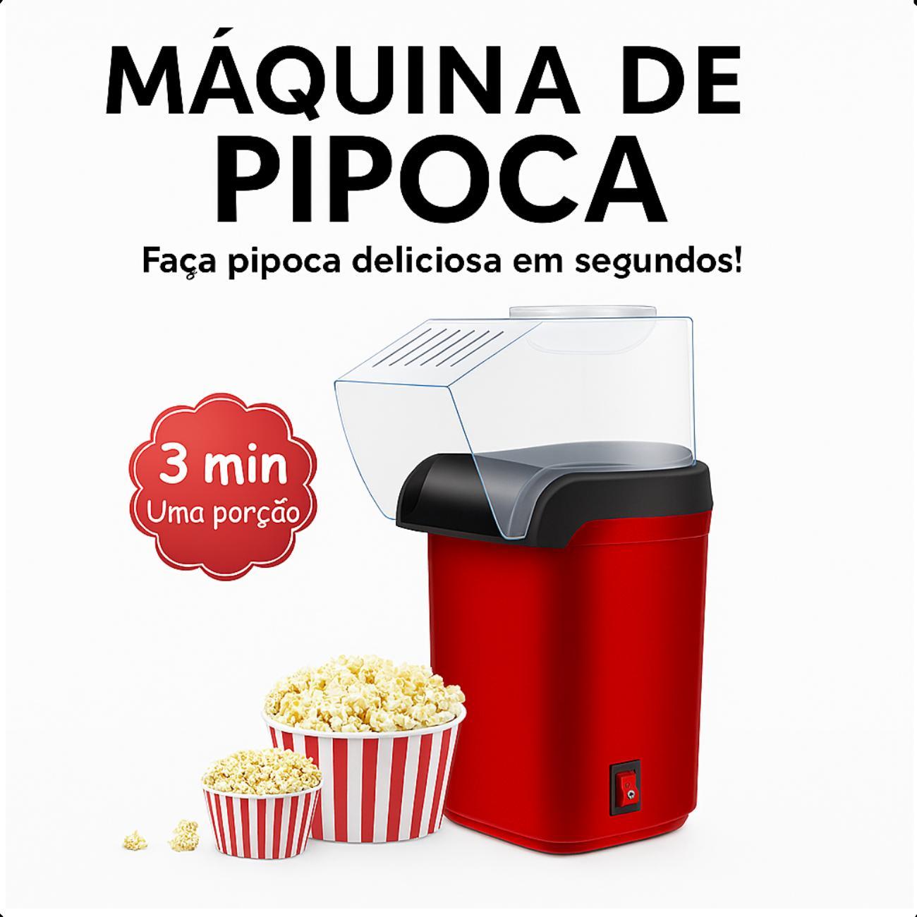Miniatura Pipoqueira Elétrica Mini Joy, Pipocas Sem Óleo E Crocantes