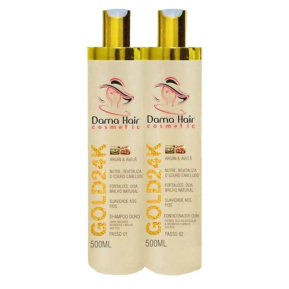 Miniatura Combo Kit Gold 24K Dama Hair Reconstrução Capilar (7 Itens)