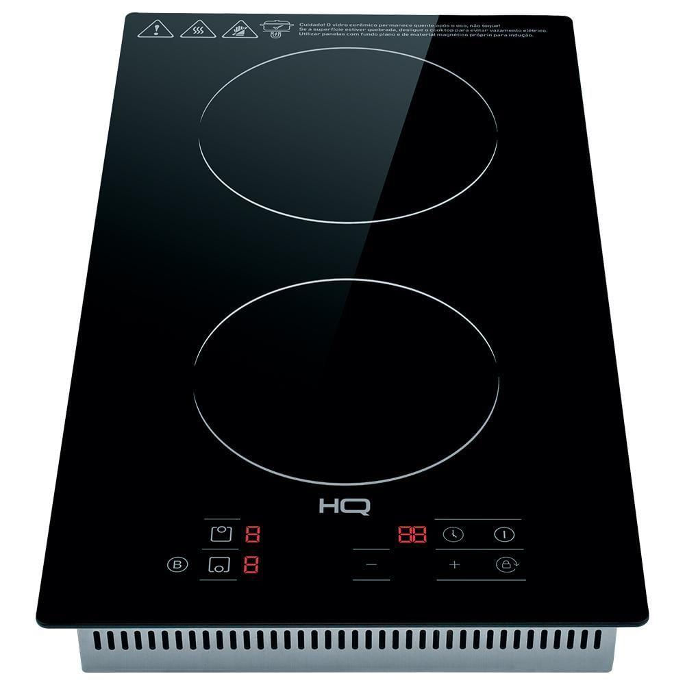 Miniatura Cooktop De Indução Embutir HQ 2 Bocas Painel Touch 3500W Preto HQ-IDE3502 220V