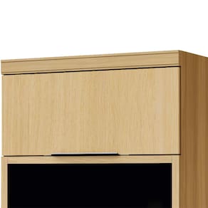 Miniatura Armário Aéreo para Micro-ondas Nesher Marquesa com 1 Porta Basculante e 1 Prateleira Nature - 80cm de Largura