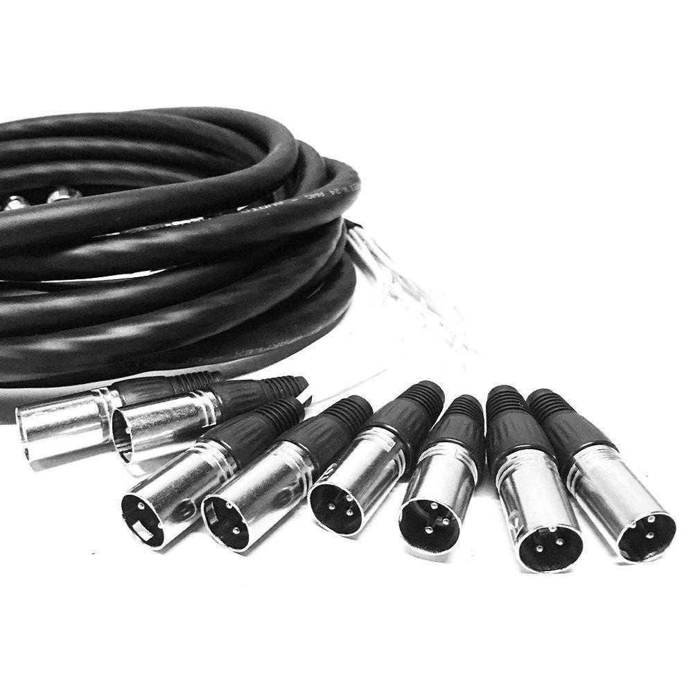 Miniatura Multicabos Xlr 8 Vias Cirilo Cabos - 20 Metros