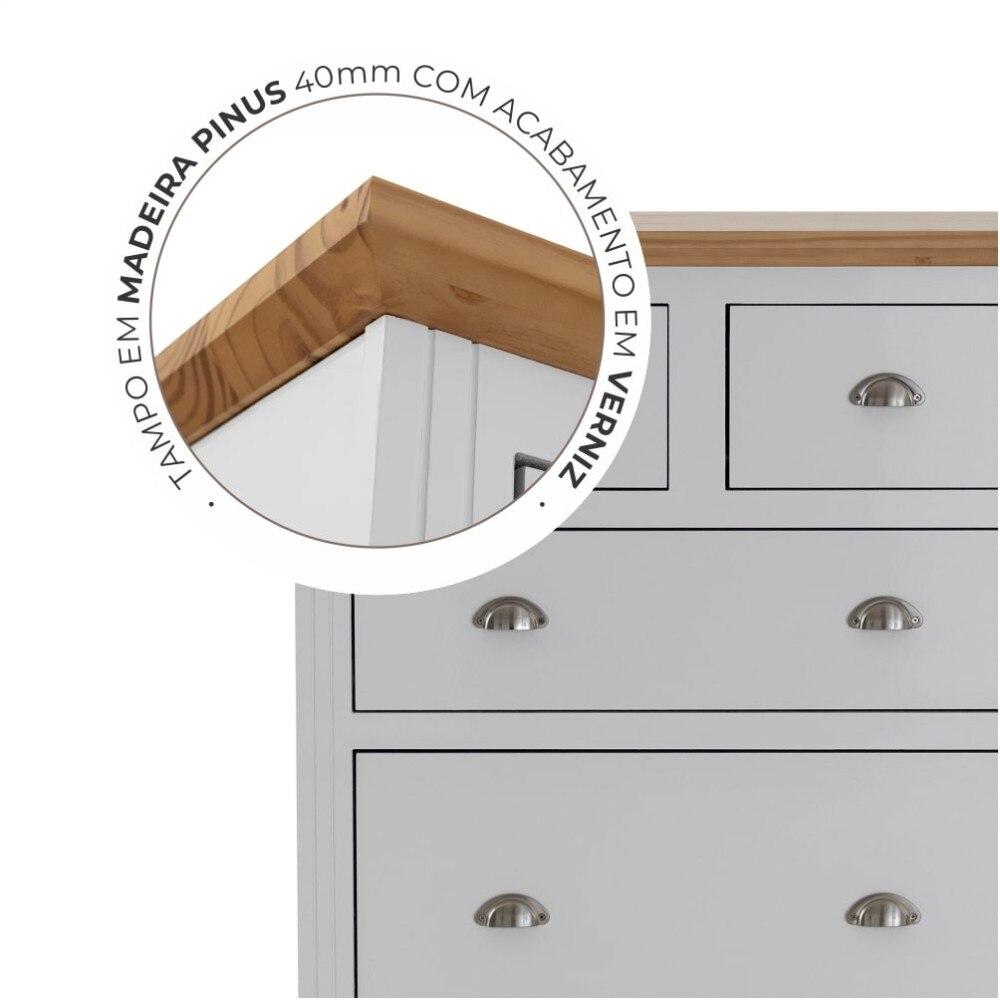 Cômoda Édez Kopenhagen, 4 Gavetas, Off White