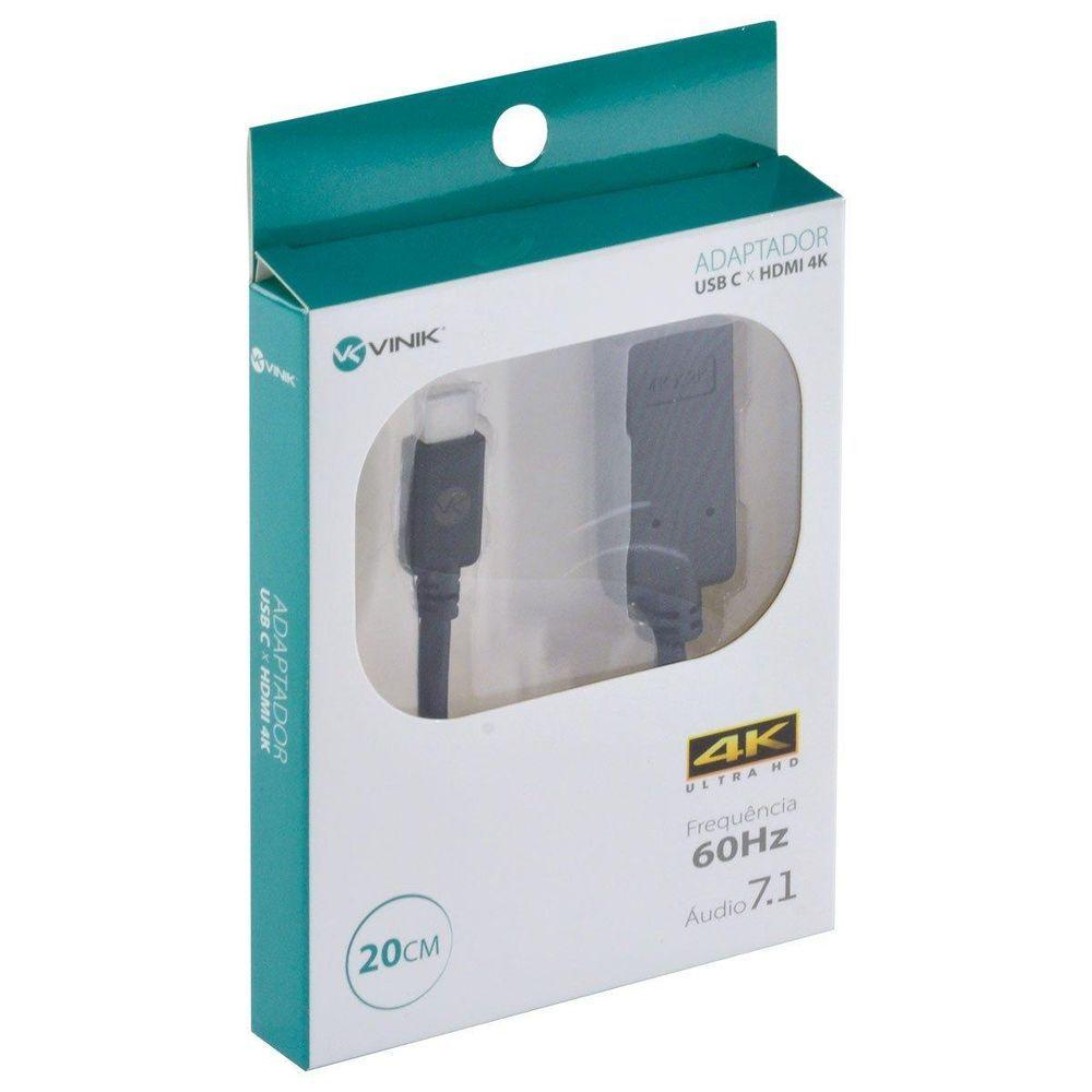 Miniatura Adaptador Usb Tipo C X Hdmi 4k 20cm - Achdmi-20