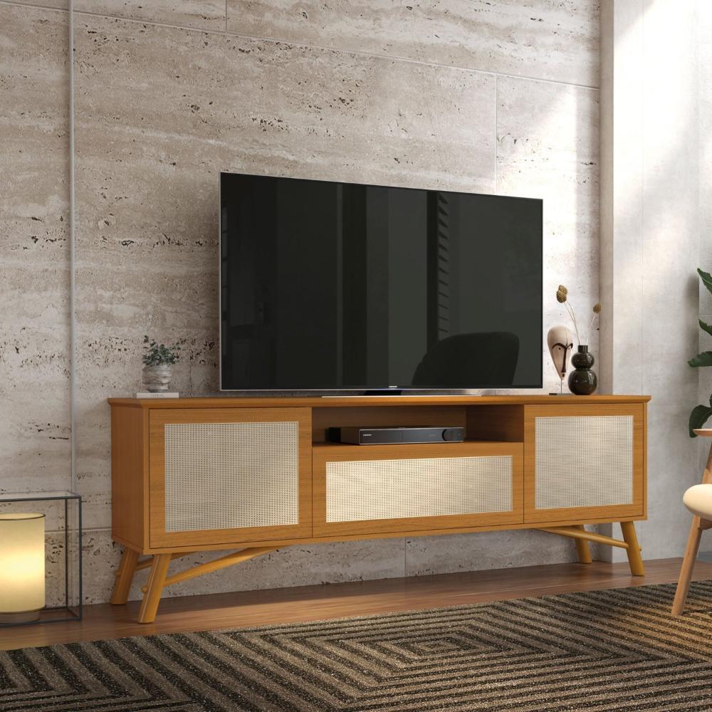 Miniatura Rack para TV até 75 Polegadas 3 Portas Darin EDN Móveis Cedro
