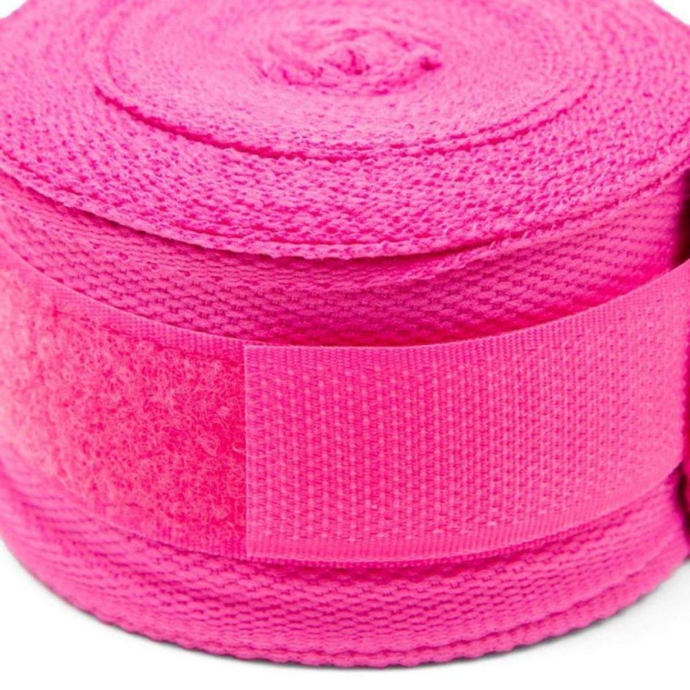 Luva De Boxe/Muay Thai Vollo + Protetor Bucal Rosa +Bandagem