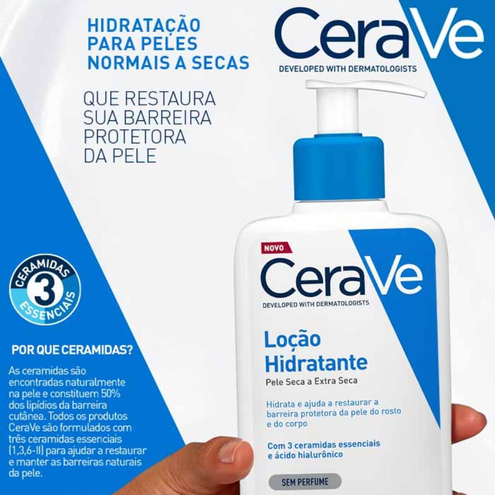 Miniatura Cerave Loção Hidratante pele Seca A Extra Seca sem Perfume 473ml + Ganhe Desconto de 60% 2° Unidade
