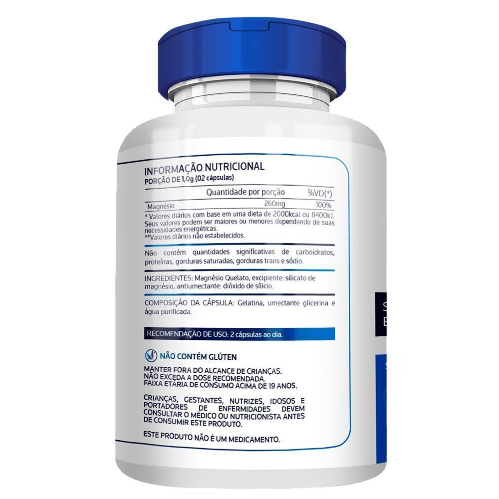 Miniatura Magnesio Quelato 500Mg Puro Maxima Absorção 120Cáps Ecomev