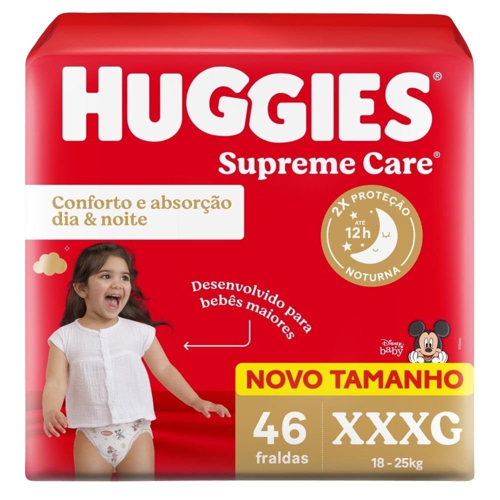 Miniatura Fralda Huggies Supreme Care Xxxg Hiper 46 Unidades