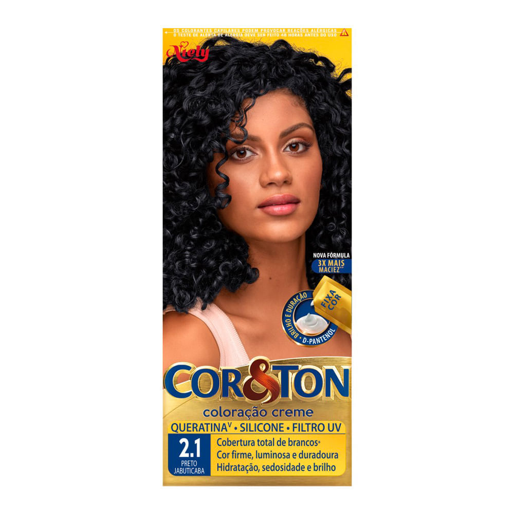 Miniatura Coloração Creme Cor&Ton Niely Cor Preto Jabuticaba 2.1