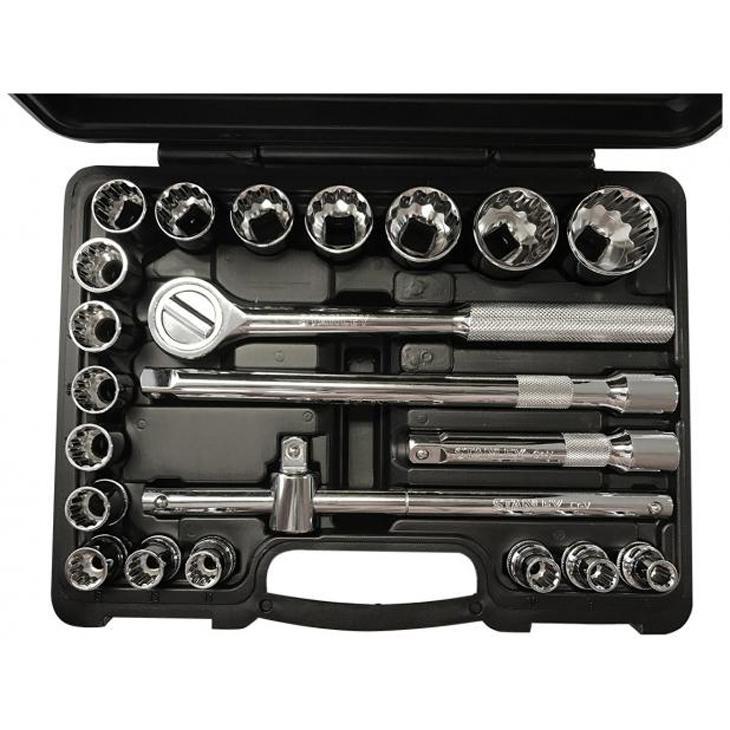 Miniatura Jogo de Soquetes Stanley STMT81242-840, Encaixe 1/2 ”, 22 peças