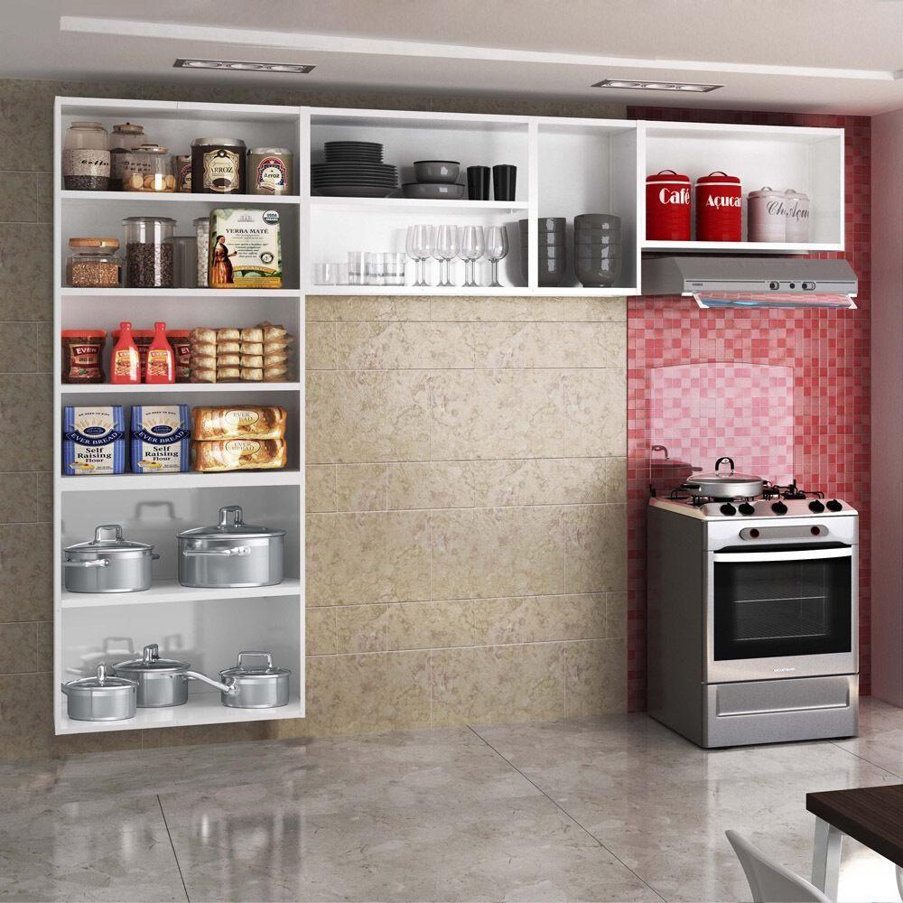 Cozinha De Aço Compacta 3 Peças Rose Branco preto