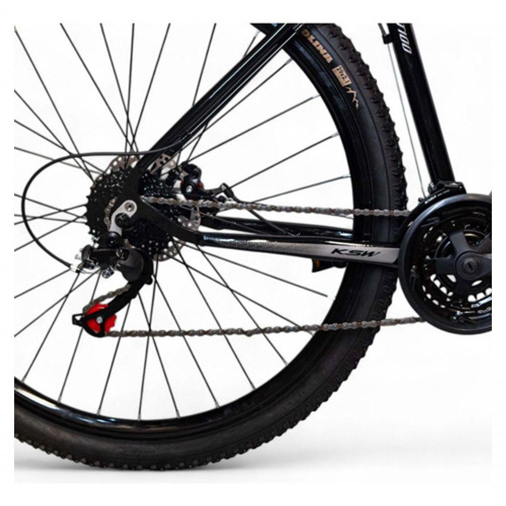 Miniatura Bicicleta Aro 29 Ksw 27v Alumínio Freio Hidráulico Preto/rosa/azul 15