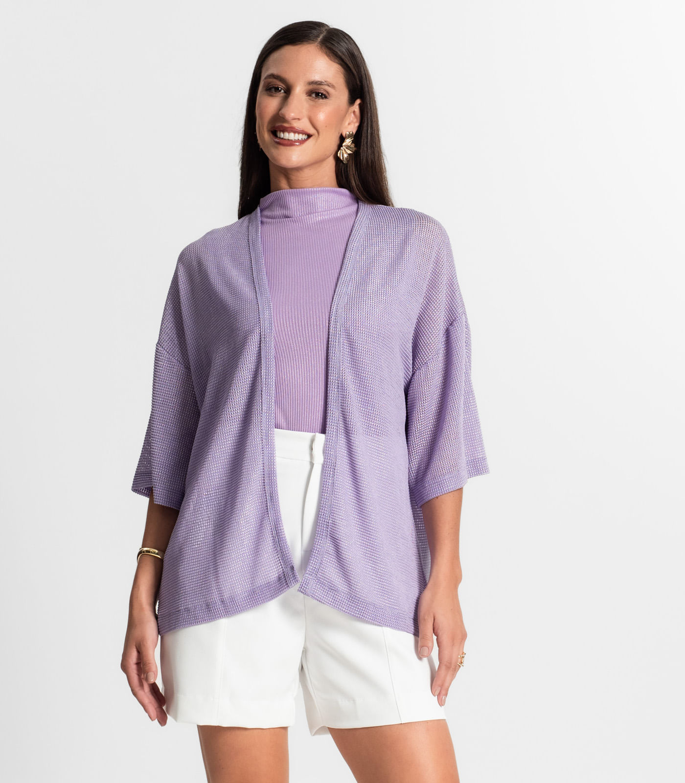 Miniatura Kimono Feminino Com Brilho Rovitex Roxo G