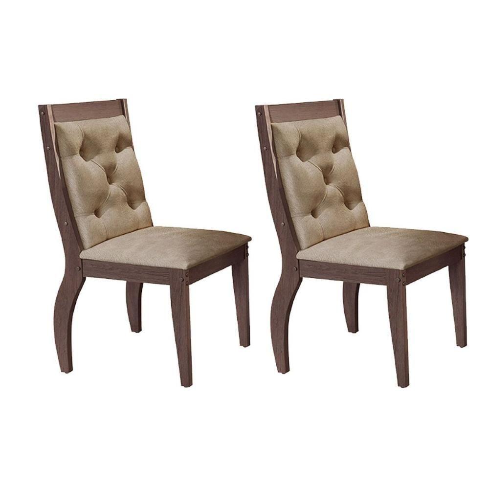 Miniatura Kit 2 Cadeiras Sala Jantar ágata 2 Un Capuccino-animale Chocolate - Rufato