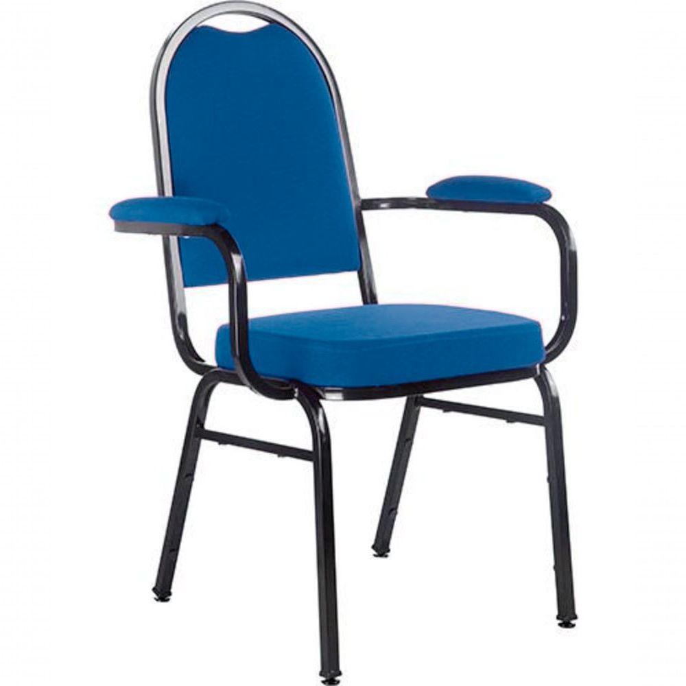 Miniatura Cadeira Com Braços Para Auditórios Linha Hotel Azul