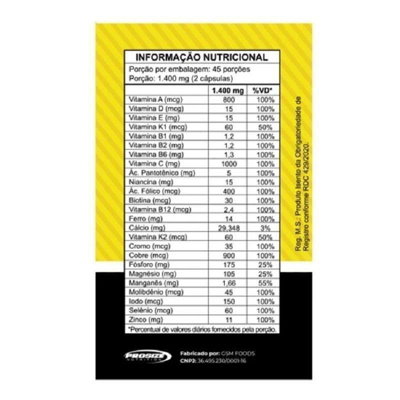 Miniatura Multivitamínico Pro Men 90 Caps Prosize Nutrition