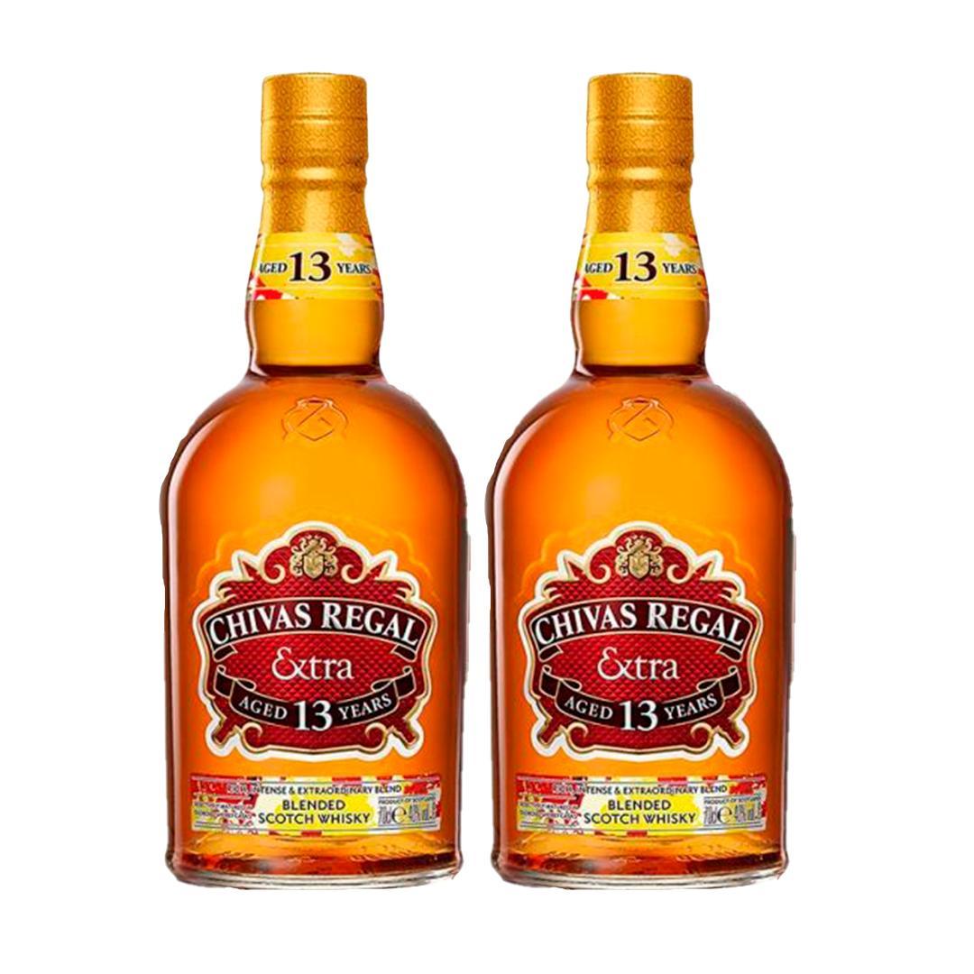 Miniatura Kit 2 Garrafas Whisky Chivas Regal Extra 13 Anos 750Ml