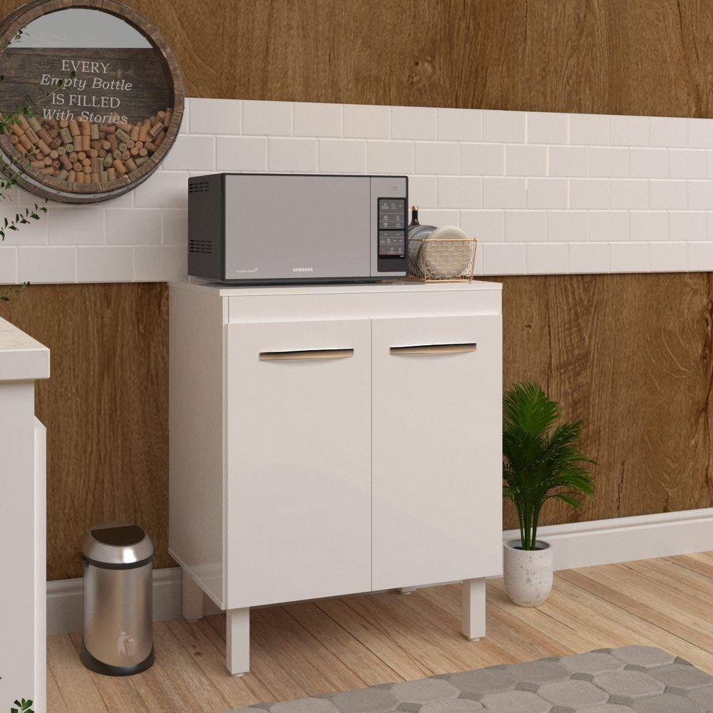 Miniatura Balcão Multiuso Armário Para Cozinha Microondas Forno Jane Mobília Decor Branco