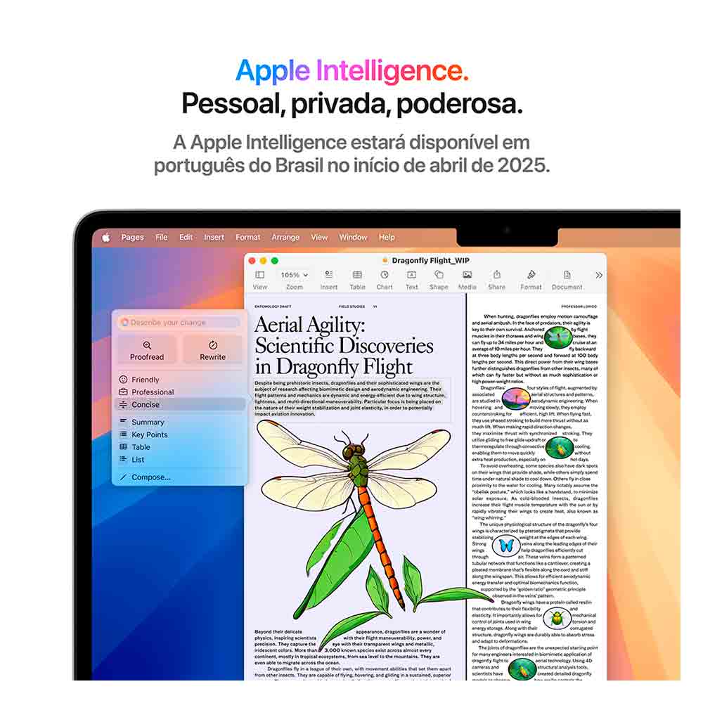 Notebook Apple MacBook Air 13,6" M4 (CPU de 10 núcleos, GPU de 10 núcleos, 16GB RAM, 512GB SSD) - Prateado Bivolt