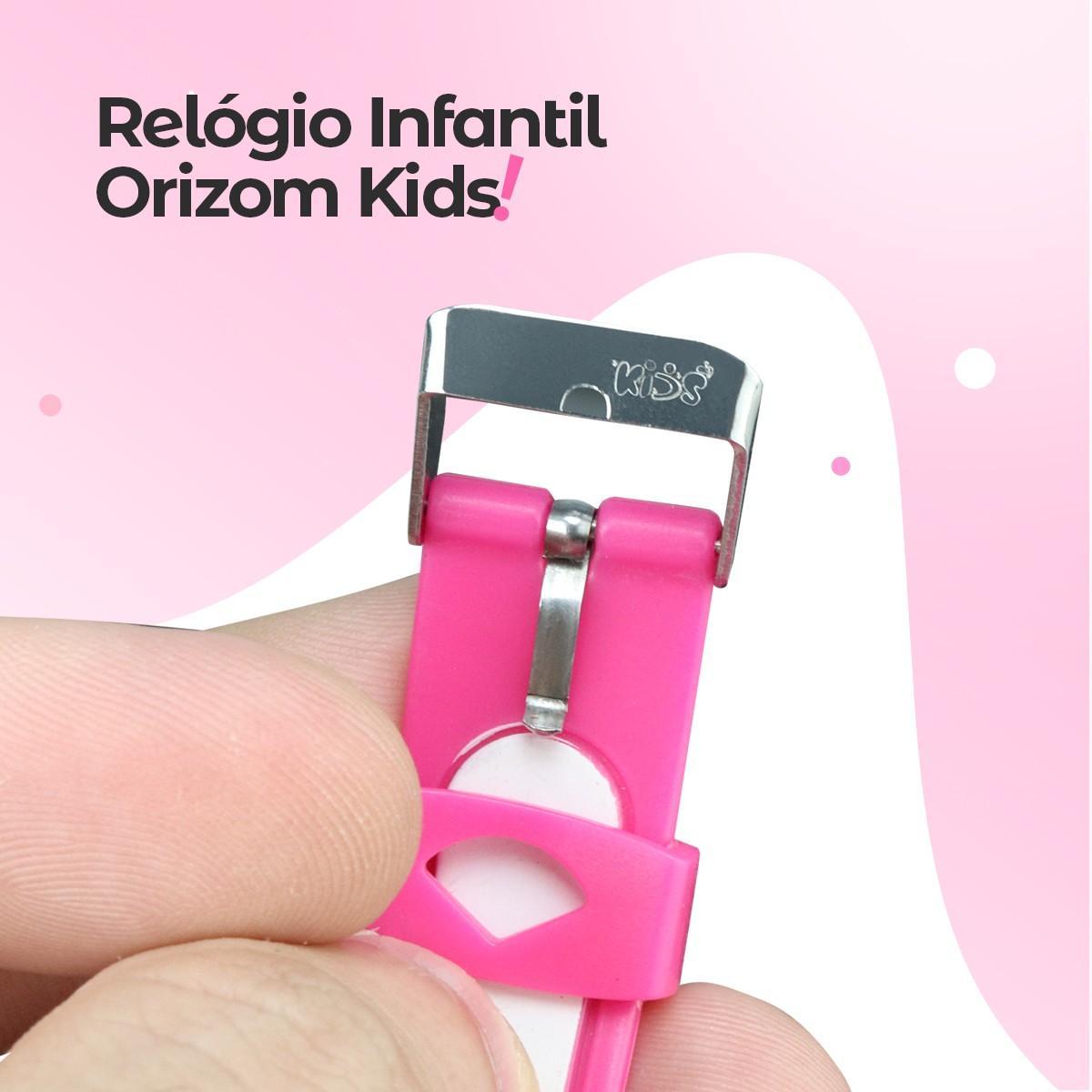 Miniatura Kit Relógio Digital e Óculos Rosa Orizom Kids - Pulseira Ajustável, Tela Clara, Proteção UV - Di Fiore Store