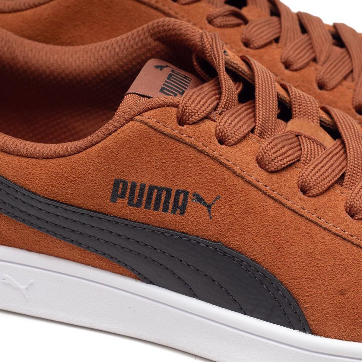Miniatura Tênis Puma Smash V2 Masculino Marrom+Preto - 35