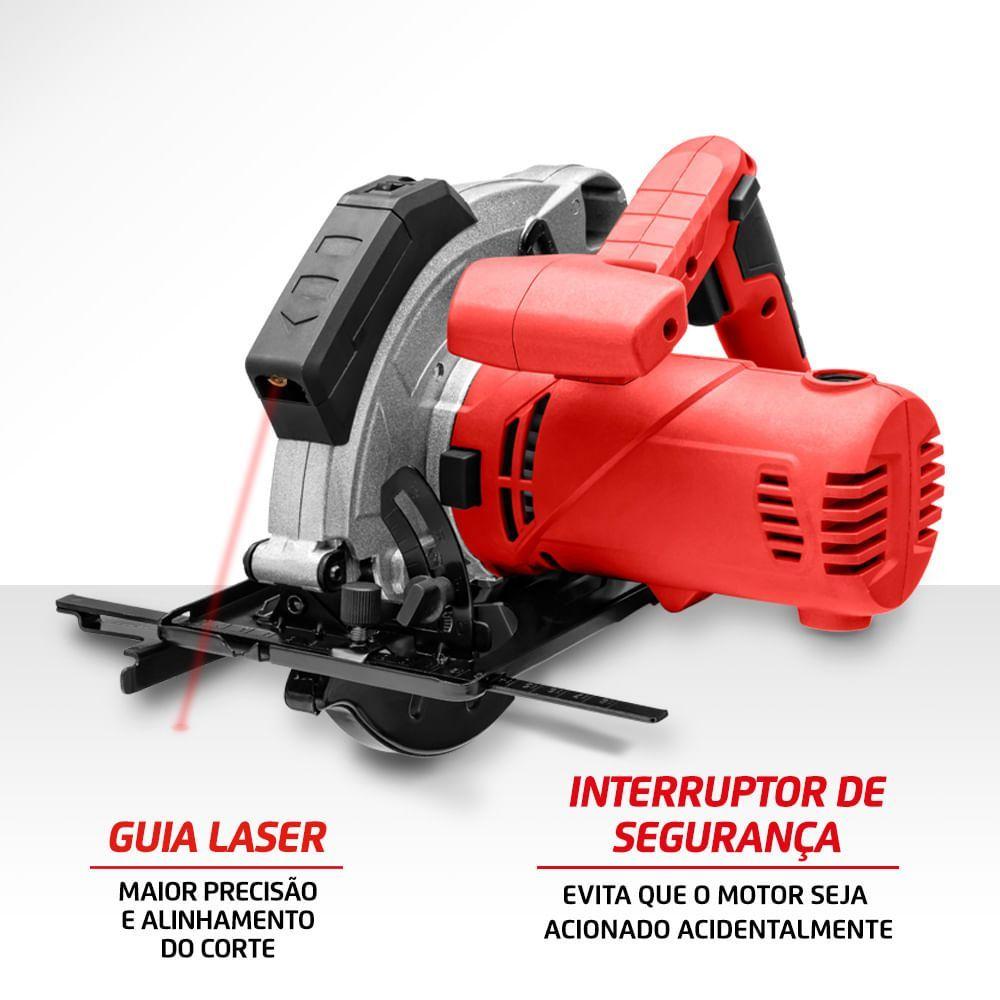 Serra Circular Mondial Vermelho 1500W FSC-03 Serra Circular Vermelho 110V