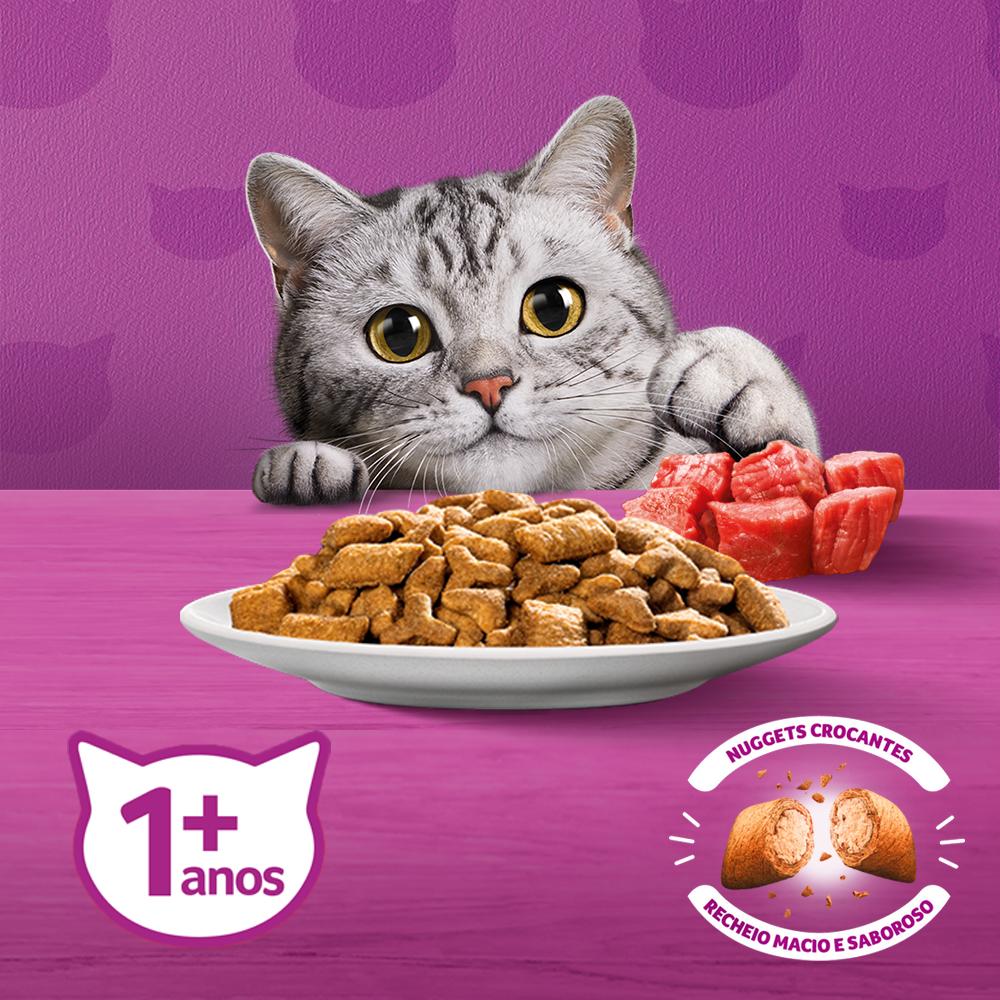 Miniatura Ração Whiskas Carne para Gatos Adultos - 10,1 Kg