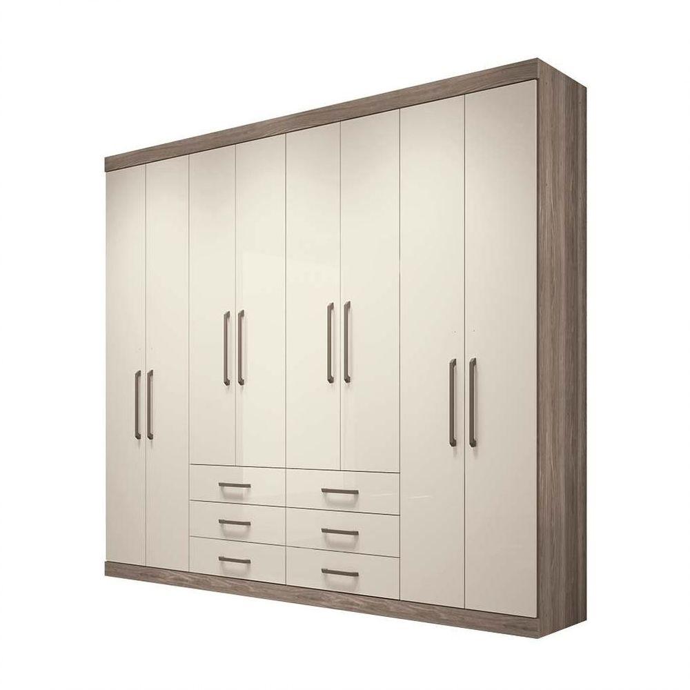 Miniatura Guarda Roupa Casal Master 8 Portas Santos Andirá Castanho