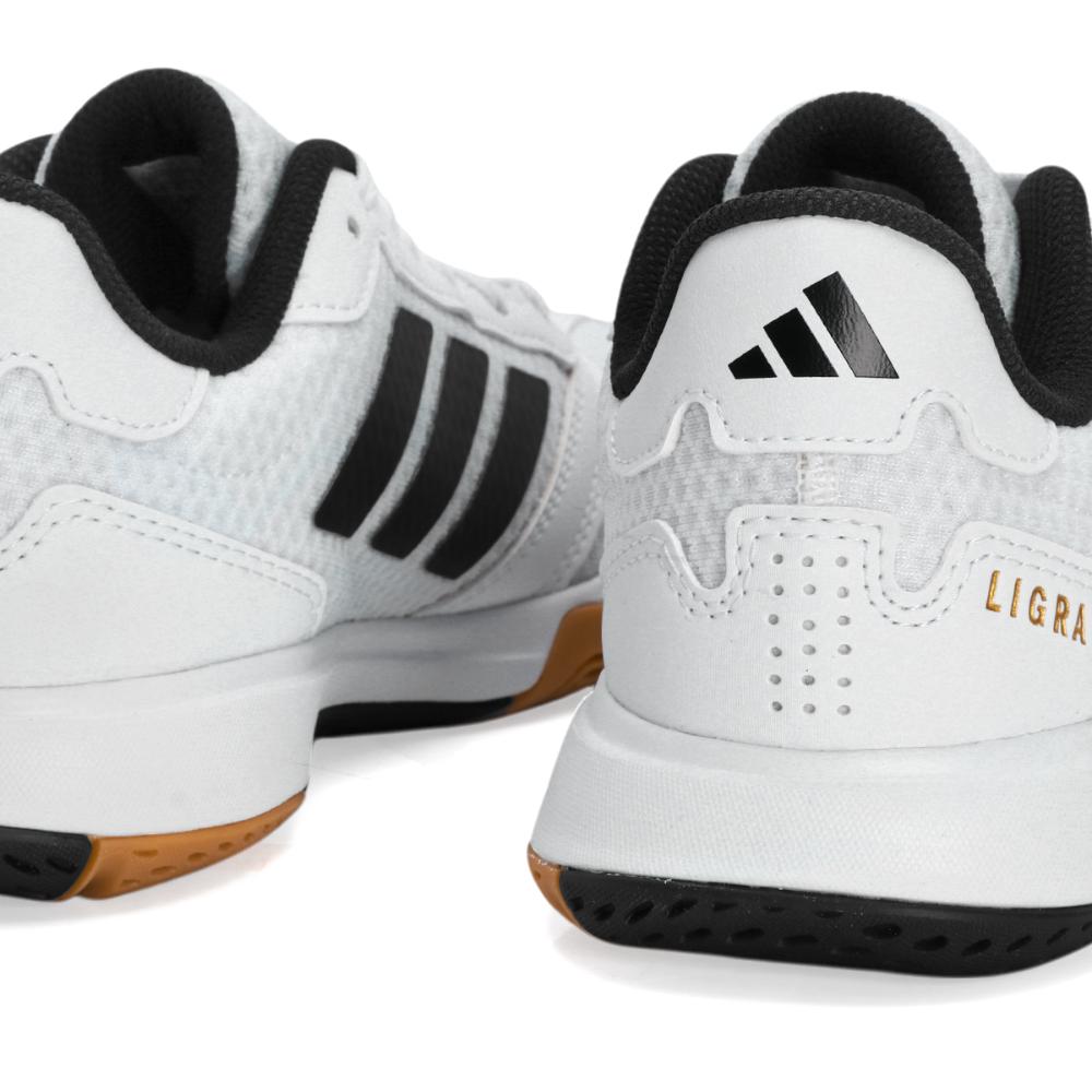 Miniatura Tênis Adidas Ligra 8 Indoor Branco e Preto 39