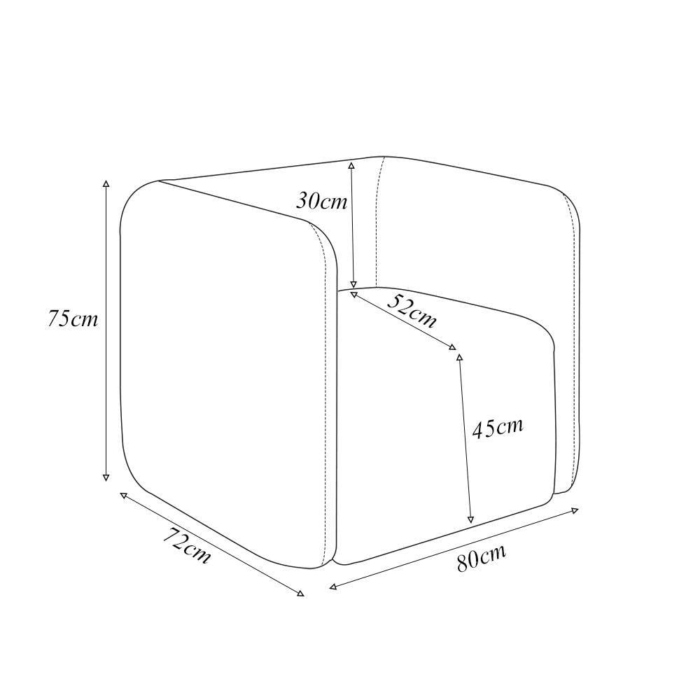 Miniatura Kit 2 Poltronas Decorativas Sala De Estar Trinidad Base Fixa Bouclê Verde Oliva G33 - Gran Belo