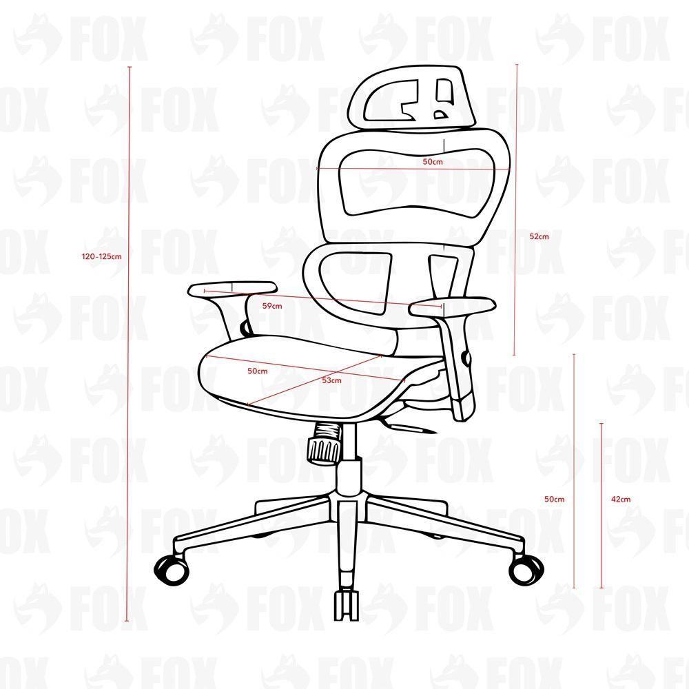 Miniatura Cadeira Presidente Escritório Giratória Fox Office Cinza - Z411