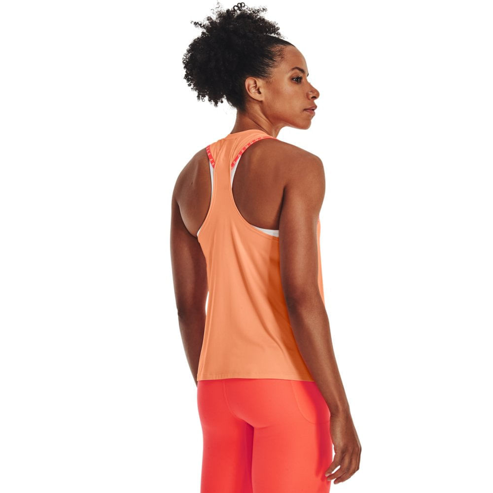 Miniatura Regata de Treino Feminina Under Armour Knockout Novelty Tank Laranja - G