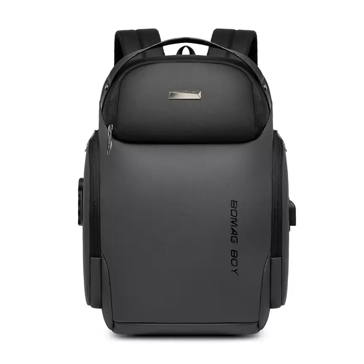 Miniatura Mochila Antifurto Usb Trava De Zíper Impermeável - Cinza