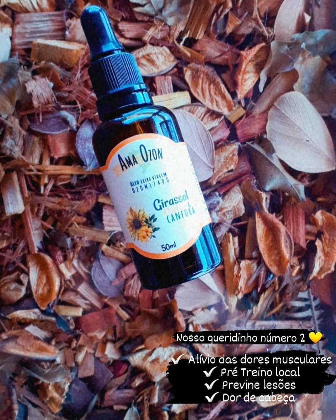Miniatura Óleo Ozonizado Arnica E Canfora Óleo De Ozônio Girassol 50Ml