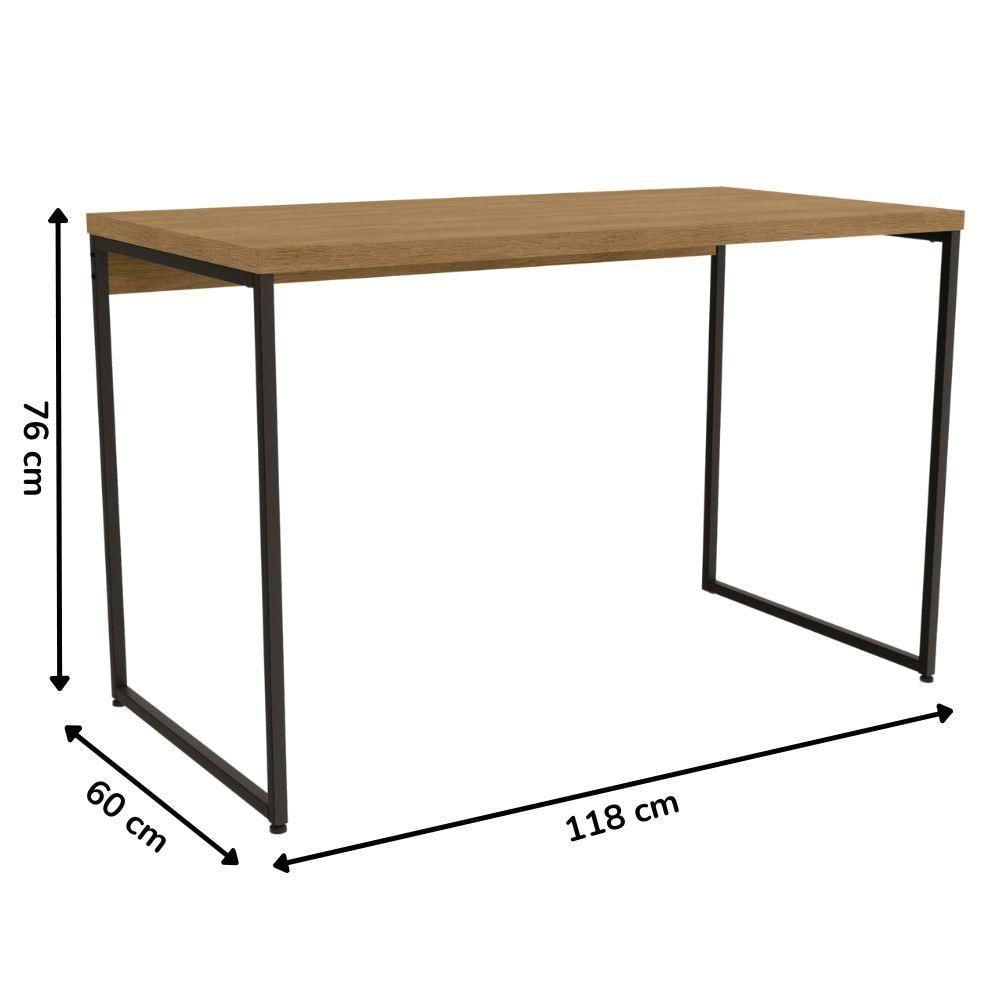 Miniatura Mesa Escrivaninha Escritorio 118 Cm Li002 Freijo Preto Fosco Kpb