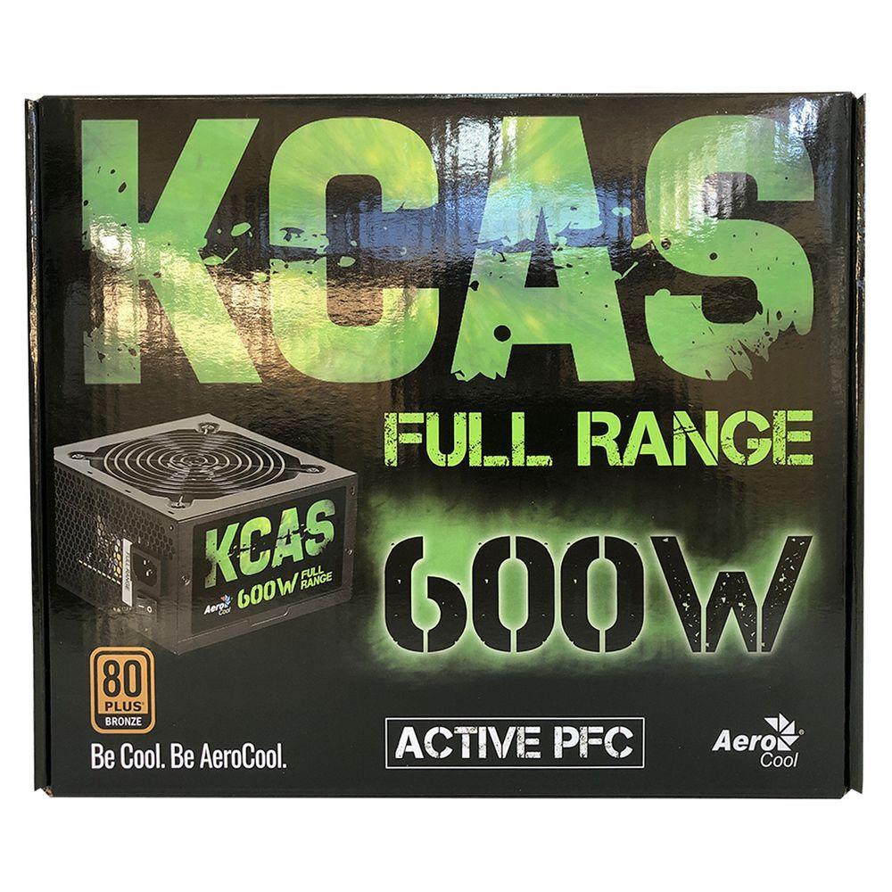 Miniatura Fonte Gamer Aerocool Kcas 600W 80 Plus Bronze Full Range Pfc