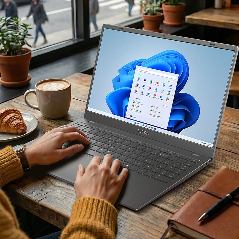 Miniatura Notebook Windows 11 Home Tela 15.6 Pol. FHD Pentium Gold 6500Y 4GB 128GB e MMC Ultra UB365 Cinza