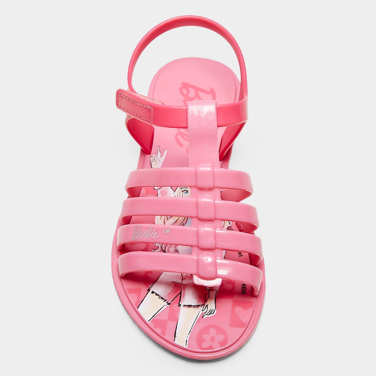 Miniatura Sandália Infantil Grendene Kids Barbie Ice Cream Flox Menina Rosa Claro - 26/27