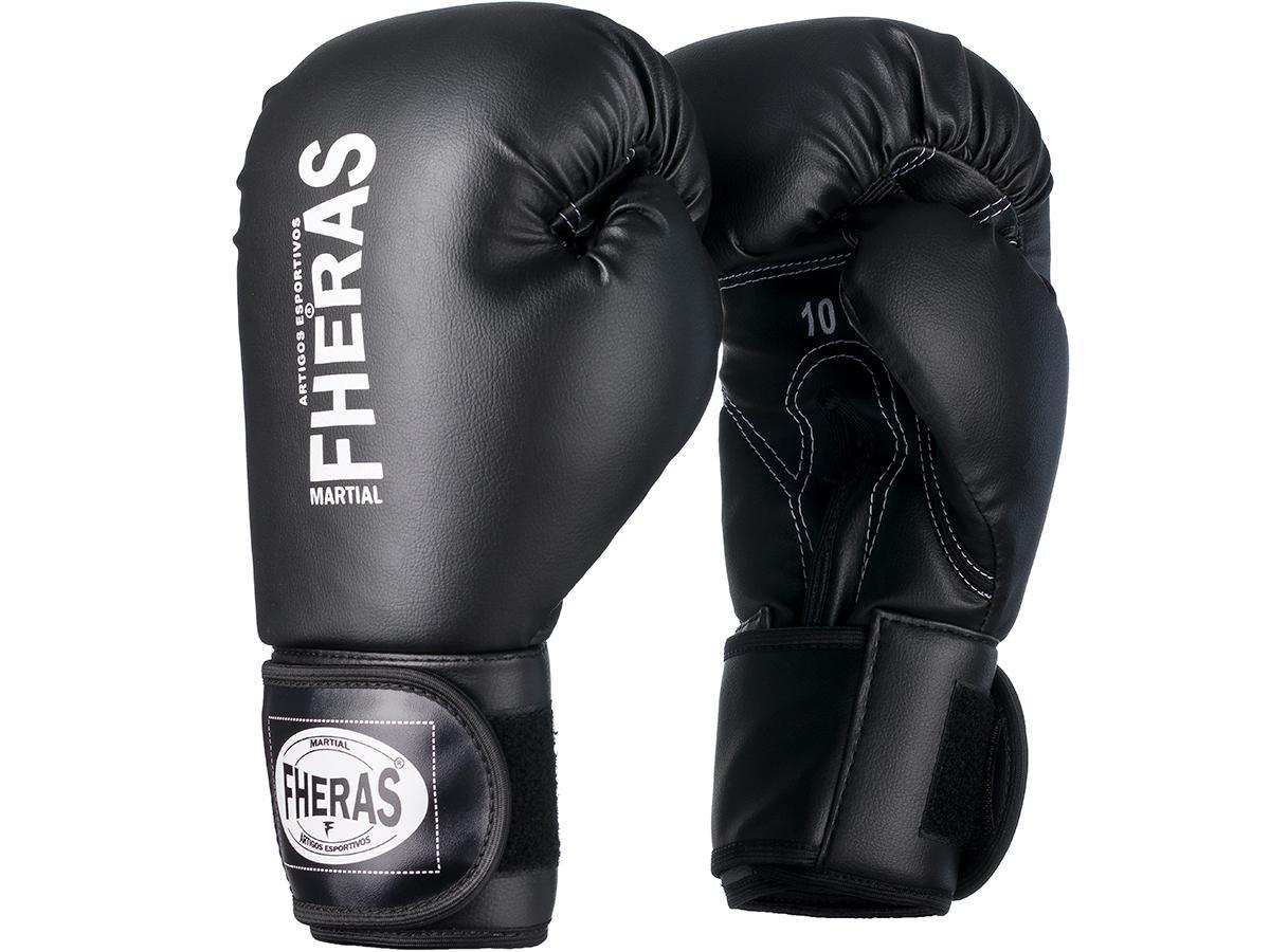 Miniatura Luva De Boxe Muay Thai Mma 14Oz Preta Fheras