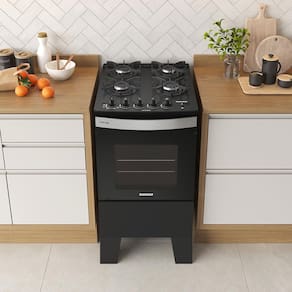 Miniatura Fogão Itatiaia 4 Bocas Itaglass Plus com Mesa de Vidro e Acendimento Automático - Preto